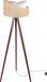 Lampadaire trépied, bois, jute, abat-jour, 45 cm