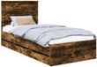 vidaXL Bedframe met lade Rook Eiken 75 x 190 cm Ingenieurshout