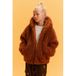 Alix the Label Alix Mini faux fur winterjas - cognac