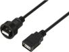 TRU COMPONENTS TC-E13T-MU2-MWA/FU2-NWA-0.5PV-S TC-13543540 USB 2.0-kabel met USB-A-stekker naar IP67-USB-A-bus, 0,5 m