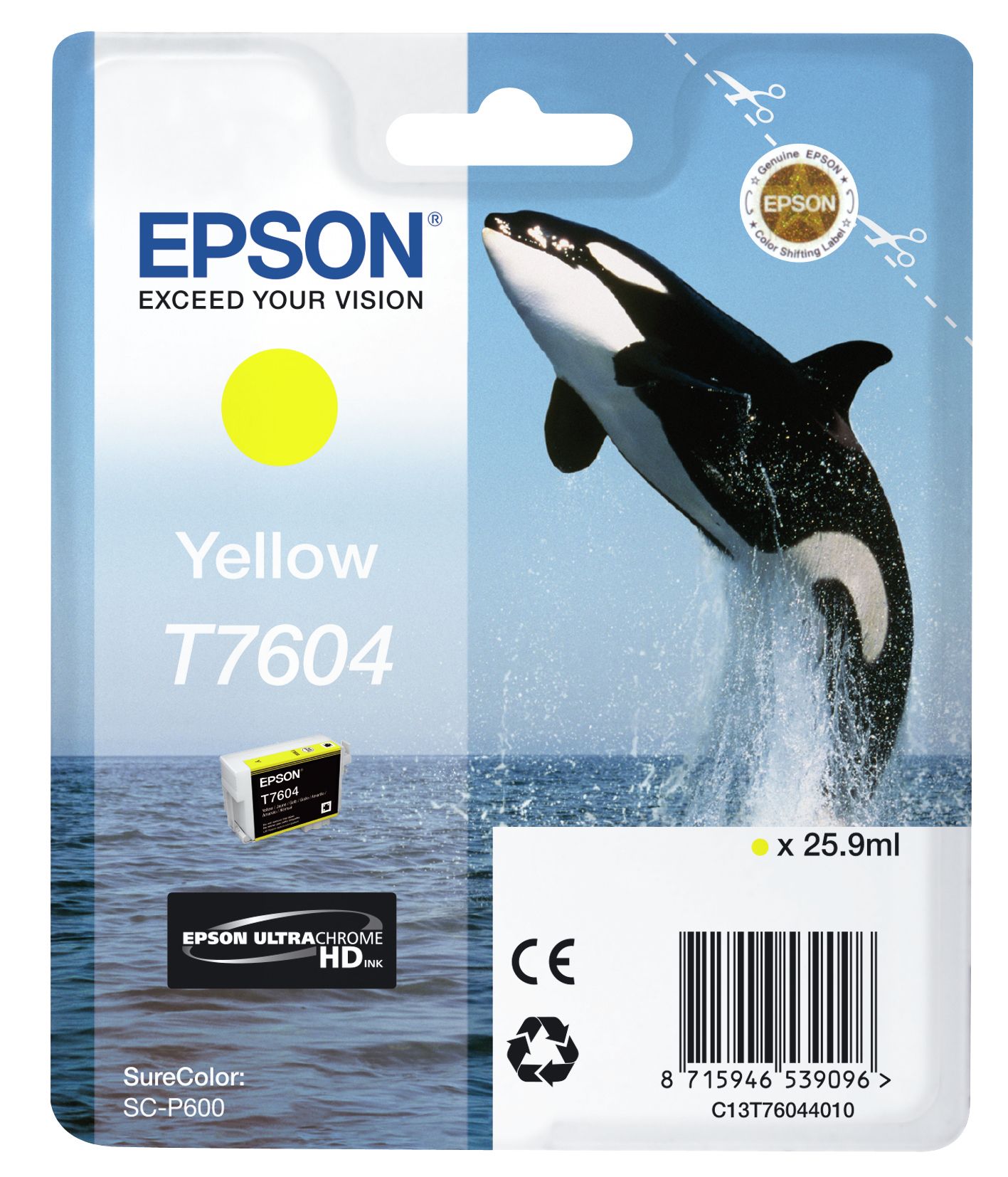 Epson T7604 - Gele inktcartridge - Origineel