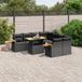 Maison Exclusive - Ensemble de meubles de jardin 9 pièces avec canapé et coussins, noir, en polyrotin