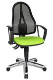 Topstar Point 60 Net, ergonomische bureaustoel, incl. vaste armleuningen A1, stof, appelgroen/zwart