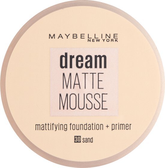 Maybelline Dream Matte Mousse Mattifying Foundation + Primer - 030 Sand - Matterende Foundation met Medium Dekking - 18 ml