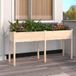 Maison Exclusive - Jardinière en bois de sapin massif, avec insert, dimensions : 161 x 45 x 76 cm