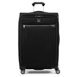 Travelpro Platinum Elite Softside vergrootbare bagagekoffer met 8 zwenkwielen, USB-poort, ruimte voor een laptop tot 15 inch, voor heren en dames, Business Plus, Schaduw Zwart, Checked-Large 29-Inch