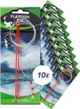 Eurocatch Platvis Onderlijnen - 3-Haken - Maat 8 - 10 Stuks