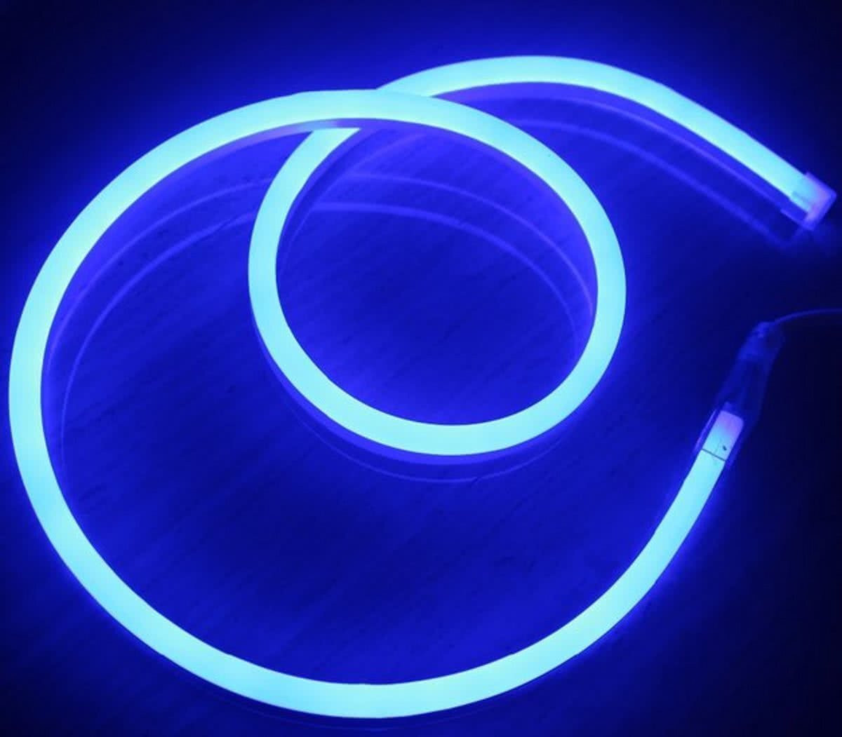 Groenovatie LED Neon Flex 230V, Blauw, 1 Meter, 14.4 Watt/meter, Waterdicht IP67