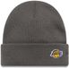 New Era Mini Logo Cuff Beanie Los Angeles Lakers Grijs Acryl Unisex