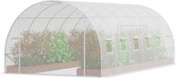 VEVOR Kas Tunnelkas Koudframe Tomatenhuis Pe 590x295x198cm Wit