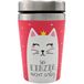 Dekohelden24 Thermobeker/beker to go, koffiemok, geïsoleerde beker, reisbeker, kat, motief: wees alleen, niet aardig, afmetingen H/ : 13,5 x 8,4 cm, inhoud: 240 ml.