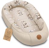 Totsy baby ASE Spolka Akcyjna Zacht Nestje Pasgeborene – Knuffelnestje draagbaar comfortabel en behaaglijk voor Ledikant Kinderbed Wieg Babykamer en Onderweg – knus voor Jongen & Meisje 90x50 cm Giraffen