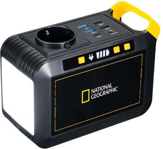 National Geographic Mobiel lithium-ion powerstation met USB, AC en DC-aansluitingen
