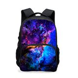 CAIWEI Rugzak tiener, Universe Space TrendyMax Galaxy Patroon Rugzak Schattig voor School, Zwart, 17.5 * 13 * 6.7 Inch, Laptop