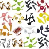 Brads klemmen splint rond metaal goud 4+8mm ca. 75 st.