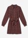 Vero Moda Robe VMBELINDA Courte Navy Blazer 1 à carreaux Manches longues Col classique Boutons Fermeture à ceinture L