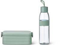 Mepal Lunchbox midi met Waterfles 500 ml - Broodtrommel - 4 boterhammen - Nordic sage