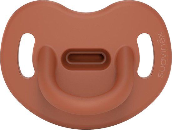 Suavinex Essence Flat Brick Red 0-6m Silicone Fopspeen - 1 stuk(s)