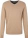 TOM TAILOR Basic V-hals Trui Heren - 3XL - Katoen - Gemeleerd - Hazel Brown Melange