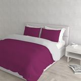 Italian Bed Linen Fuchsia/Lichtgrijs dubbele Dekbedovertrek Set