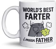 NietMokken.nl World’s Best Farter I Mean Father Mok – Grappige Mok voor Papa – Humor Cadeau voor Vaderdag of Verjaardag – Keramische Koffiemok 325ml – Geschikt voor Magnetron & Vaatwasser - Leuk voor papa