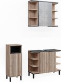 Vicco Ensemble de meubles de salle de bain Aquis, Sonoma, 3 pièces