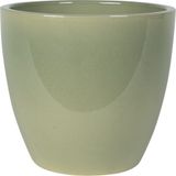 Ter Steege Bloempot - groen - Scandinavische look - glanzend - keramiek - 20 x 19 cm