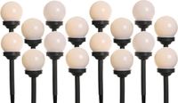 Lumineo Noah Solar Tuinverlichting - 16x LED Bollen - 27 cm - Zwart