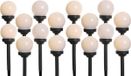 Lumineo Noah Éclairage de jardin solaire - 16x ampoules LED - 27 cm - Noir