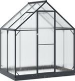 vidaXL Tuinkas, Aluminium, Anthraciet, 183,5 x 123 x 207 cm