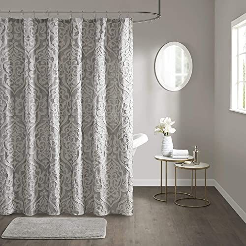 Madison Park Odette Douchegordijn - 72" x 72" - Zilver