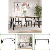 vidaXL Eettafelpoten Y-frame Staal Zwart 180x80x73 cm