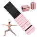 Relaxdays Gewichtsmanschetten, set van 2, 1 kg, pour pied et poignet, silicone, poids d'entraînement pour yoga, pilates et jogging, rose