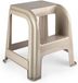 PLASTICFORTE Forte Plastics Keukenkrukje/opstapje - met 2 treden - beige - kunststof - 43 x 43 x 46 cm