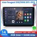 Awesafe Autoradio 8-Core 4+64GB voor Peugeot 208/2008 (2011-2019) - Draadloze Carplay & Android Auto - GPS Navigatie - 4G WiFi - Bluetooth - Touchscreen