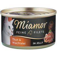 Miamor Feine Filets lichte tonijn en kwartelei 96x100 g