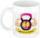 Bellatio Decorations Verjaardag cadeau mok 60 jaar - roze - spieren - 300 ml - keramiek