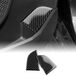 Carbon Fibre Anneau de garniture de commutateur de porte de voiture - Noir