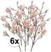 6x Roze kunst Magnolia tak 105 cm Kunstbloemen