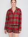 JOOP! Jeans Joop! Sleepshirt After Dark Vrouwen Felrood Geruit Lange Mouw 100% Katoen