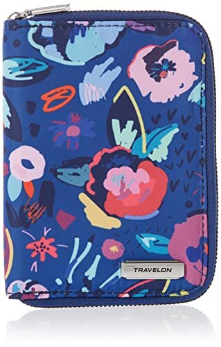 Travelon Travelon Unisex-volwassen RFID blokkerende paspoort rits portemonnee paspoort portemonnee paspoort portemonnee, Mod Bloemen, 4 x6 .5, Rfid Blokkerende Paspoort Zip Portemonnee