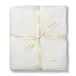 MakeMake Organics Biologisch katoenen plaid GOTS-gecertificeerde biologisch gebreide deken bank bed neutrale herfstkleuren zachte katoenen deken groot (50 x 60, ivoor)