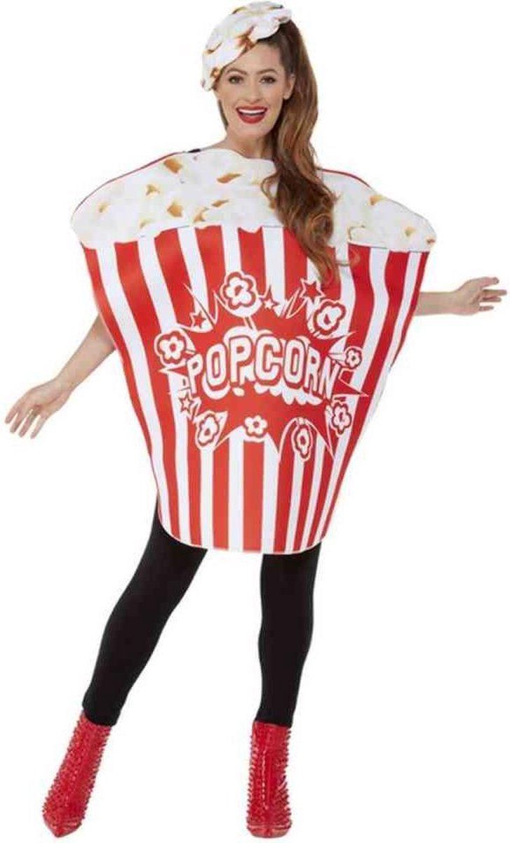 Smiffys Popcorn Kostuum Rood/Wit - EAN: 5059513004178