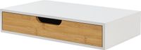 [en.casa] Wandplank met lade Bokn bamboe 40x24x8 cm wit