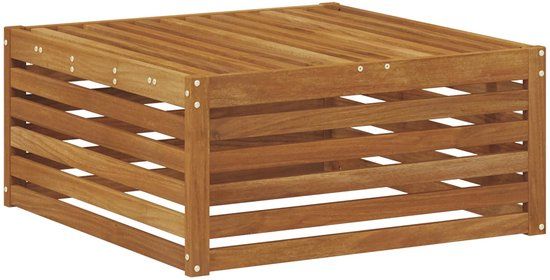 vidaXL Buiten Voetenbank Naturel 79 x 79 x 37 cm Massief Acacia Hout