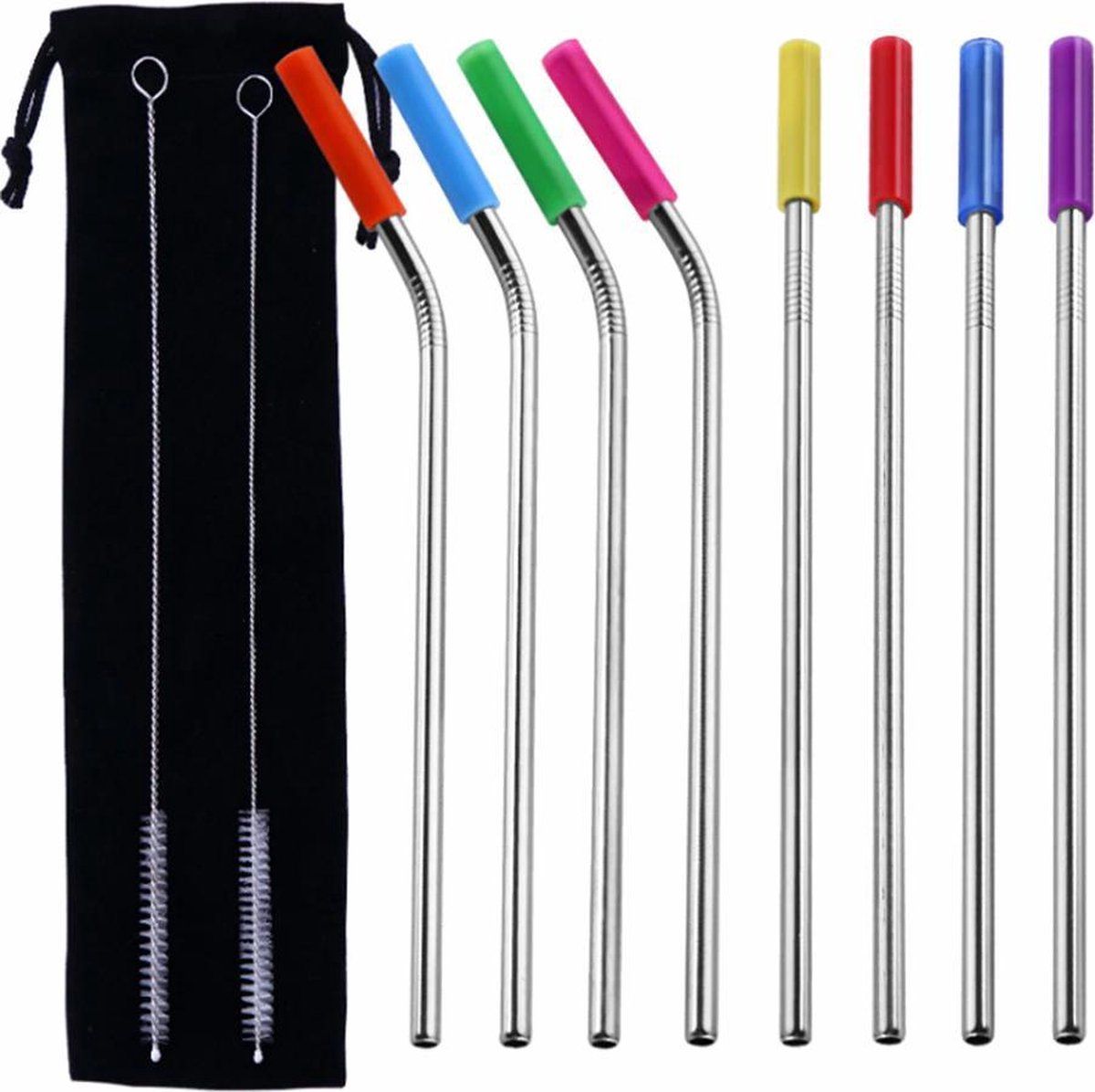 Fako Bijoux RVS Rietjes - 8 Stuks - 21 cm - Multicolor