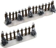 Luville Fence wooden with trees 2 pieces