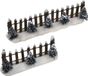 Luville Fence wooden with trees 2 pieces