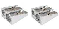 HomeHobby by 3L, Twee Gaten Puntenslijper Zilver Pack van 2
