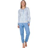 Pastunette pyjama - lichtblauw/wit